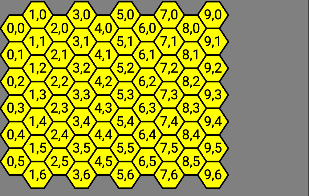 hexagonal grid