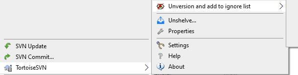 TortoiseSVN Unversion and add to ignore list operation