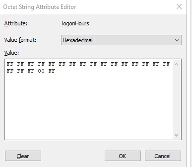 This the value that is stored in active directory and i converted these values to byte array