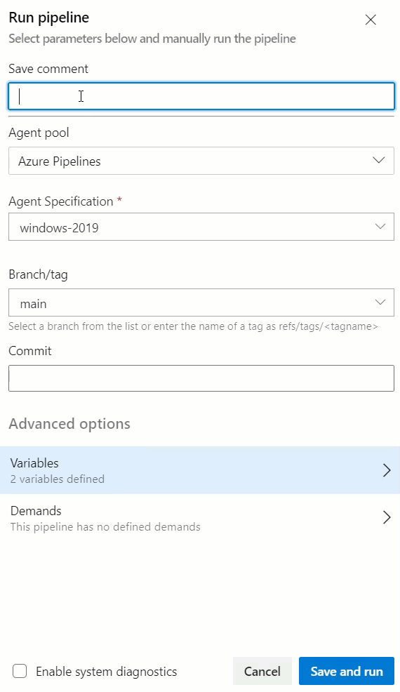 How to set queue time variable