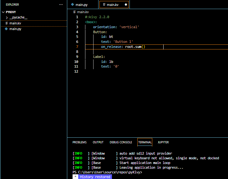 kivy language code