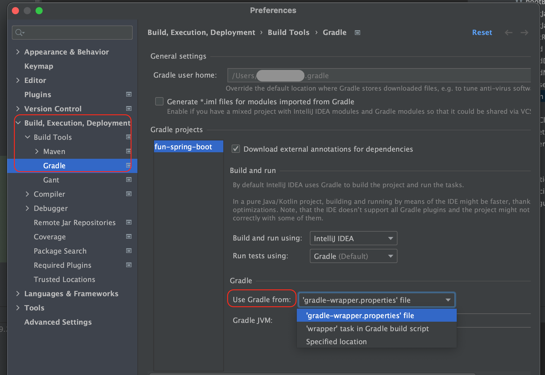 point to a valid directory with Gradle binaries