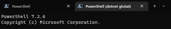 reference for powershell(dotnet global)