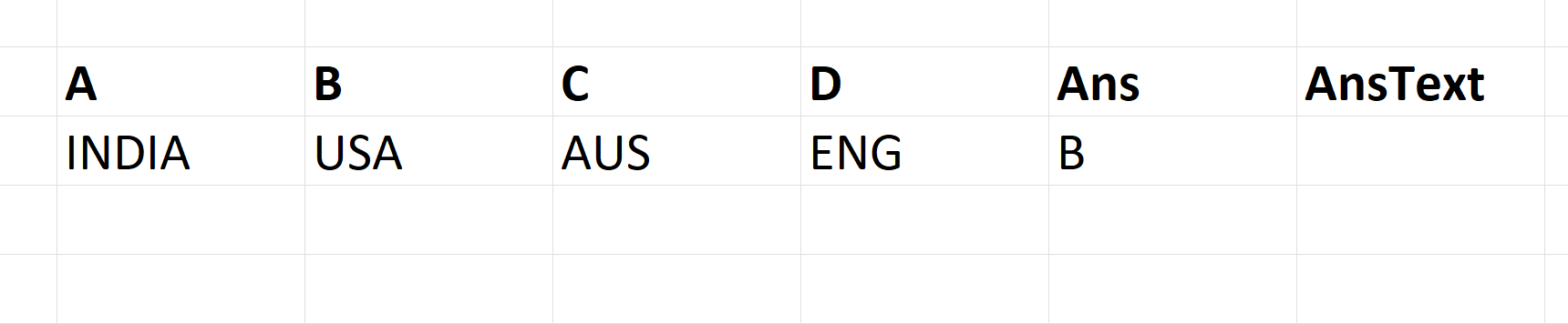 Select right answer from the given option according to Answer option