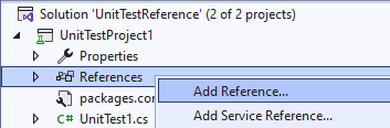 Add reference context menu