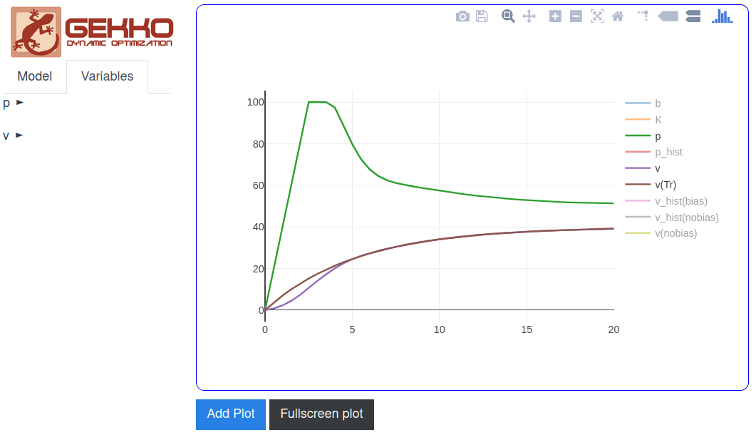 Gekko web interface