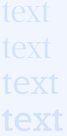 four text samples of the word text showing differences in the design of corresponding glyphs