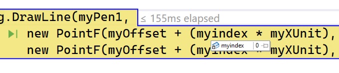 the variable myindex reset to 0 instead keep the value 10