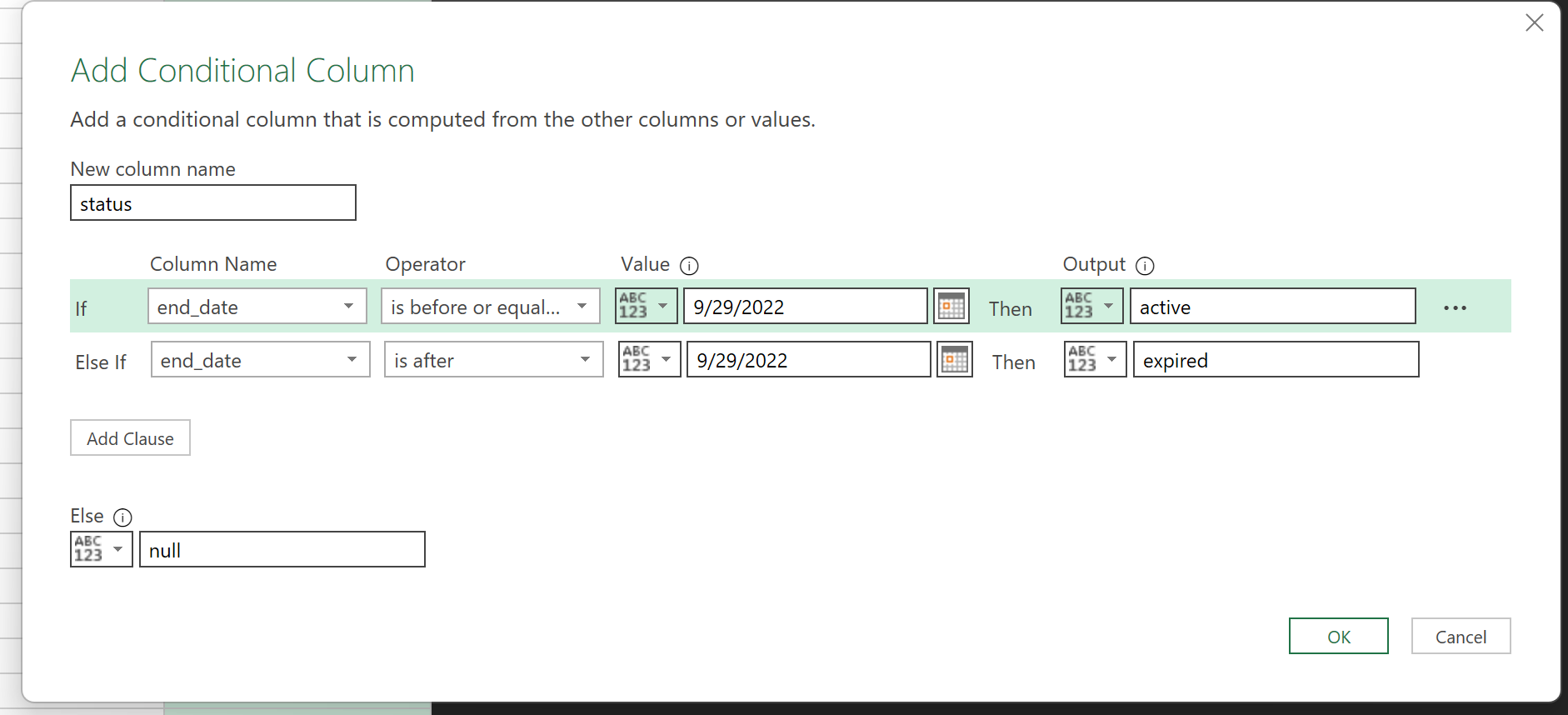 Initial query logic