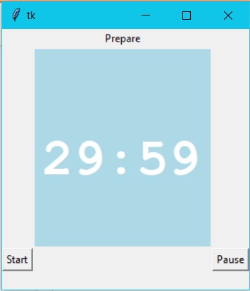 My timer looks like this