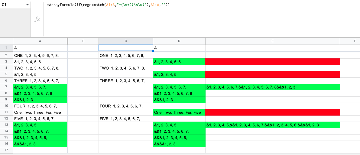 My Regex Formula