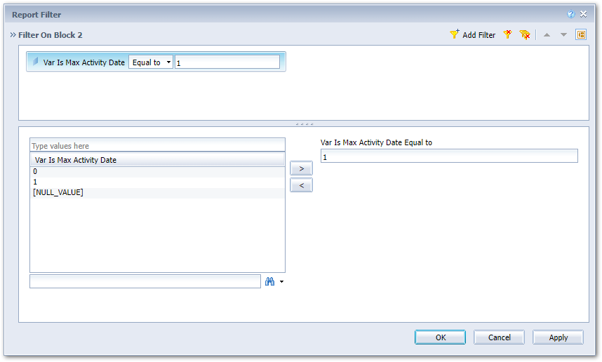 Var Is Max Activity Date Eq