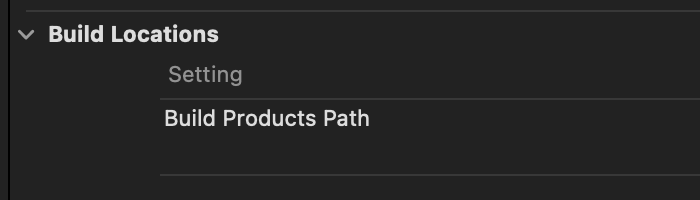 Xcode build project path