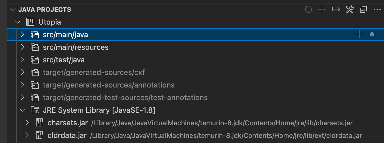 Java 1.8 configured for project