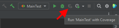 Run with Coverage toolbar button