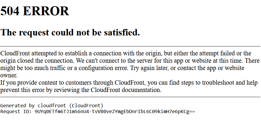 Cloudflare 504. 