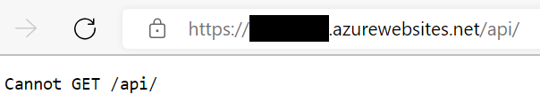 Azure App Service Cannot Get api path