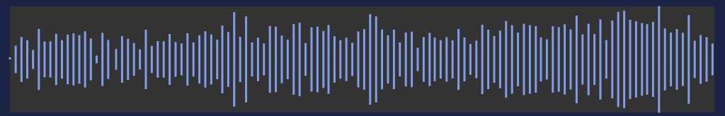 Audio waveform with straight line ends