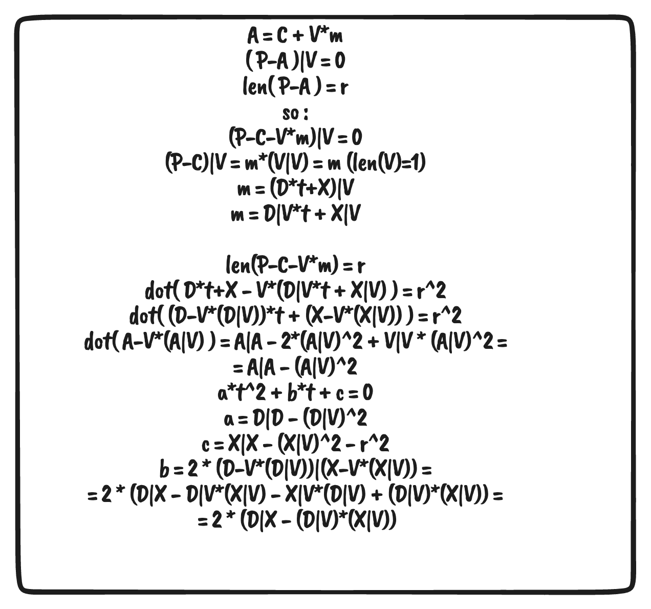 cylinder formula that I use