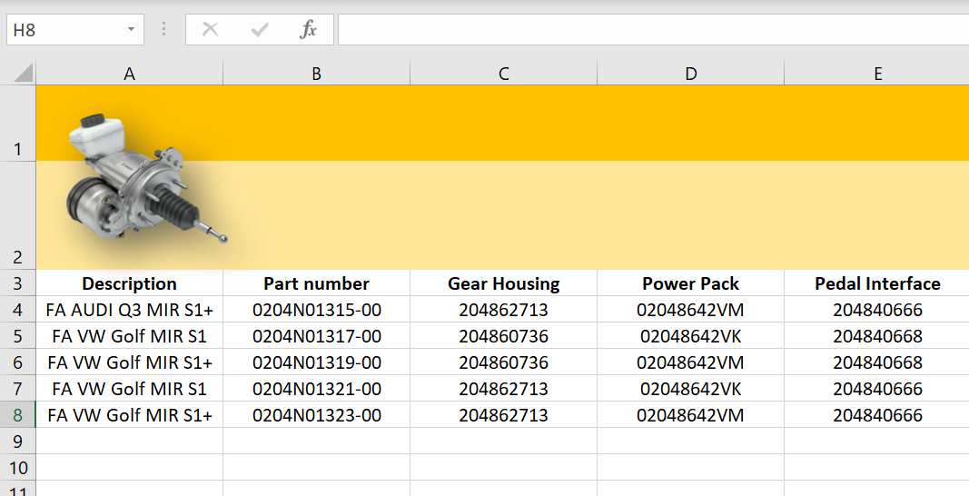 Excel file