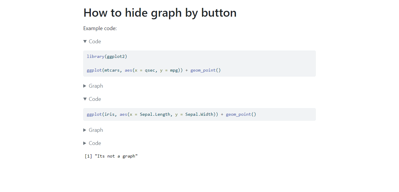 code folding button and graph folding button works similarly