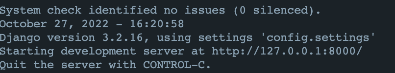 this is the info i get from django from within the container.