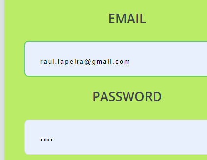 Login showing small