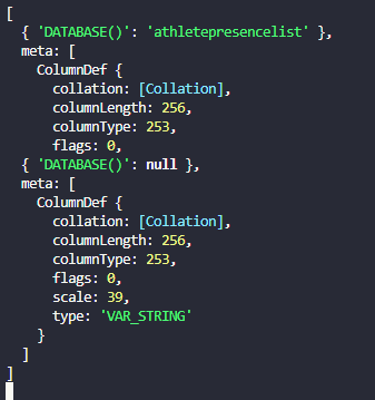 These are 2 queries SELECT DATABASE(), the first time it shows the db is selected, the second time it isn't