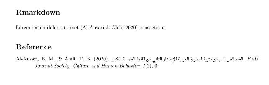 Apa style in Arabic references with biblatex