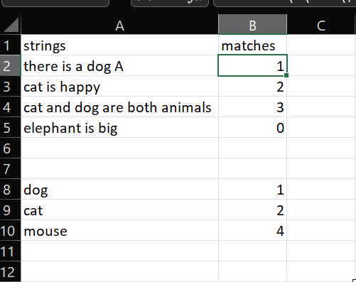 image of shot of excel response