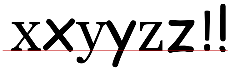 xyz! inter-font baseline alignment.