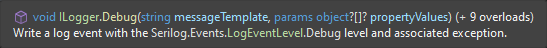 Log.Logger.Debug method