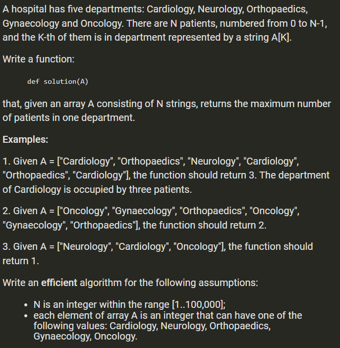 Problem outline