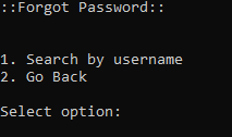 How forgot password looks like