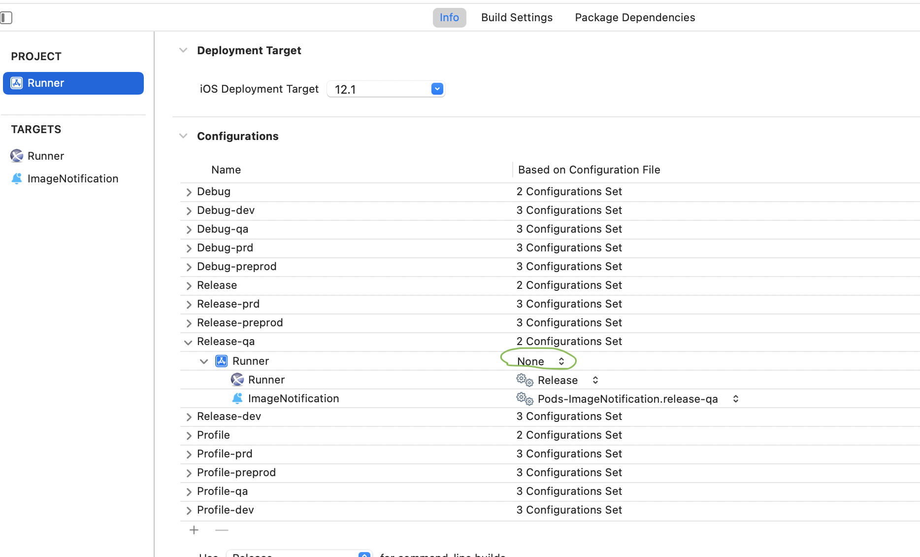 Configuration for Runner