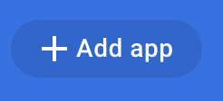 Firebase console add app button