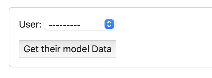 get a selected user's model data