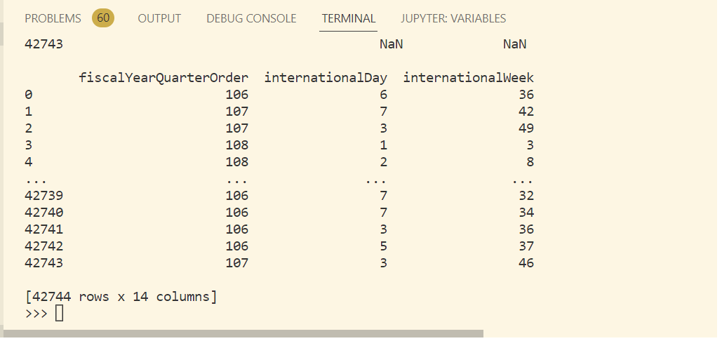 output with 3 columns