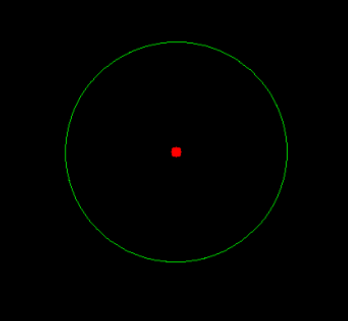 Freshly Generated Ellipse with its center