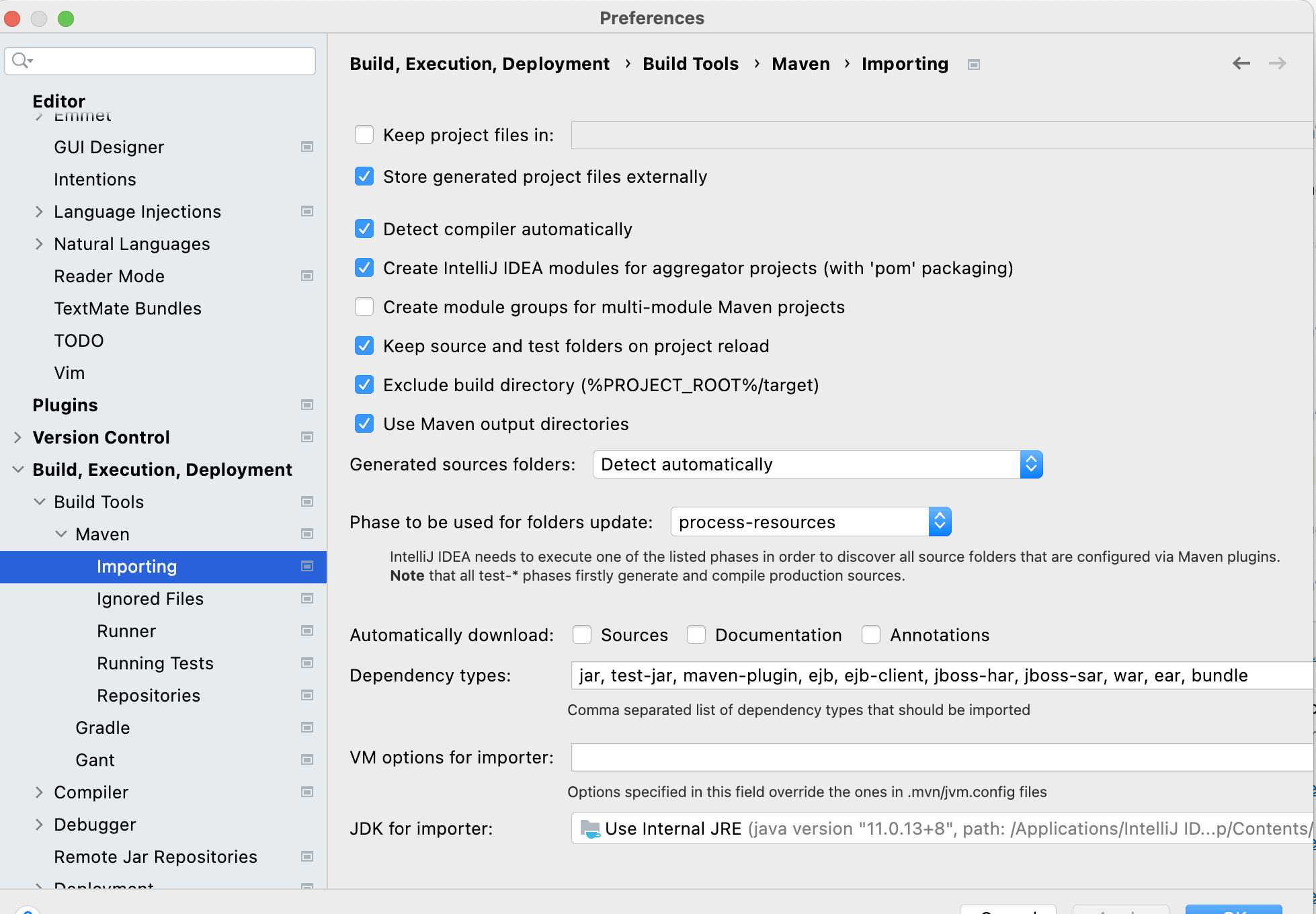 maven plugin settings