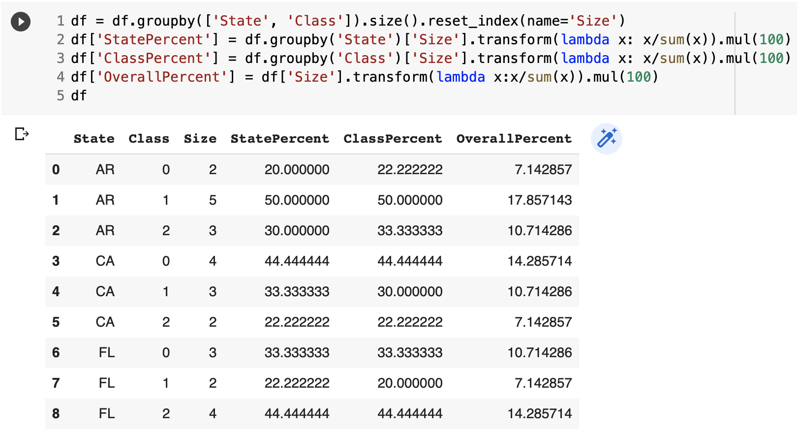 Pic#3 - Need to plot StatePercent, ClassPercent and OverallPercent values