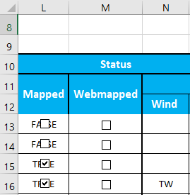 workbook screenshot, boolean values shown for reference