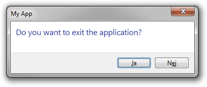 Screenshot of confirmation task dialog