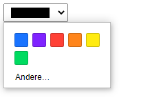 color dropdown in chrome