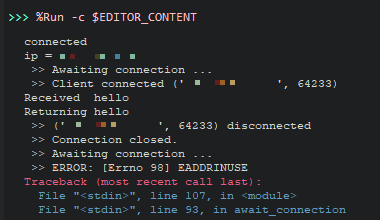 code failing in MicroPython 20221123