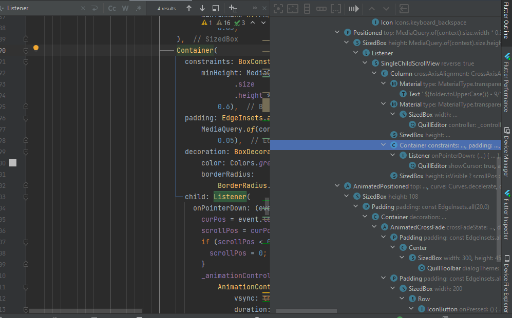 FLutter Outline