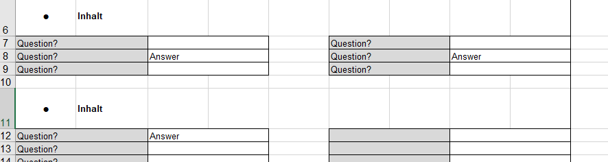 Excel Template