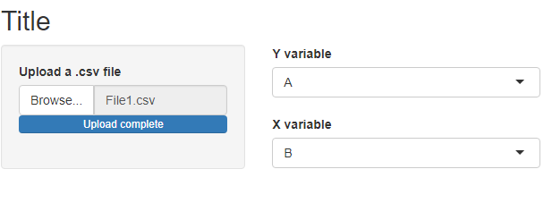 File 1 upload with columns A and B selected