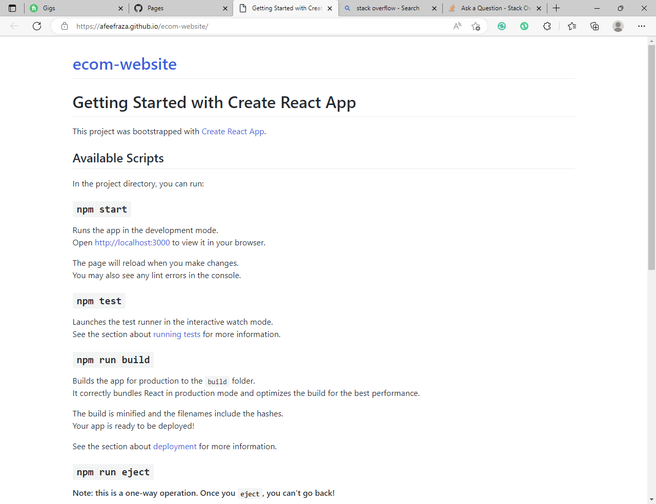 Getting Started with Create React App