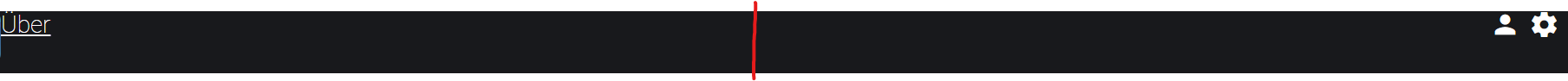 This is the navbar with its icons and one part of the text i want to display, as you can see neither the text nor the icons get displayed centered vertically. The red line in the center indicates where the navbar is splitted, since the line is drawn by hand ther could be slight inaccuracys